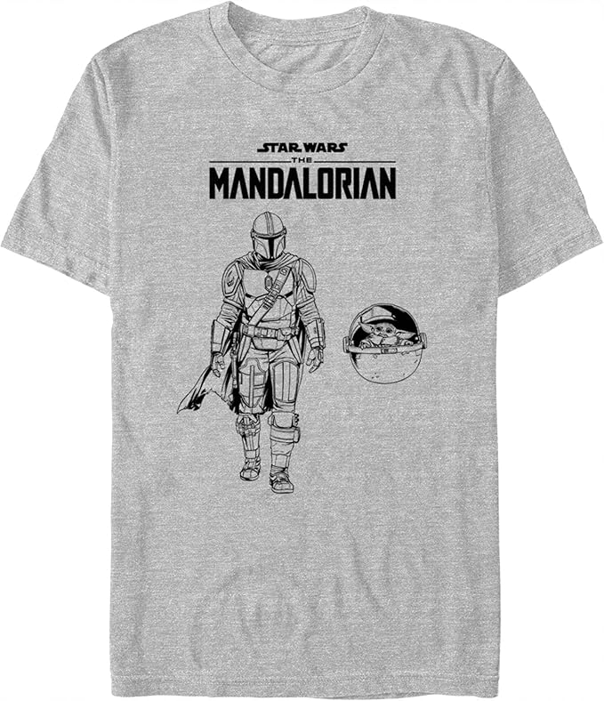 Amazon.com: The Mandalorian Men's Star Wars Grogu and Din